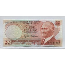 TURQUIA 20 LIRAS BILLETE SIN CIRCULAR, UNC